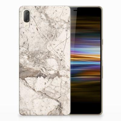 Sony Xperia L3 TPU Siliconen Hoesje Marmer Beige Sony Xperia L3 TPU Siliconen Hoesje Marmer Beige