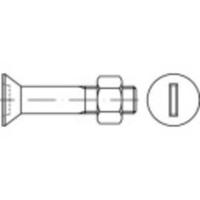 TOOLCRAFT 144295 Verzonken schroeven M12 30 mm Sleuf DIN 7969 Staal Galvanisch verzinkt 100 stuk(s)