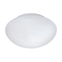 EGLO Ella Plafondlamp, diameter 20 cm, 1-lichts wandlamp, plafondlamp van staal en mat wit opaalglas, voor woonkamer/keuken/kantoor/hal, E27-fitting