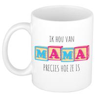 Cadeau koffie/thee mok voor mama - wit - liefde - keramiek - Moederdag