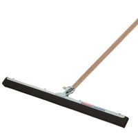 Vloertrekker/douchetrekker voor water metaal/hard rubber 45 cm met houten steel 140 cm - thumbnail