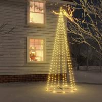 VidaXL Kegelkerstboom 310 LED&apos;s 100x300 cm warmwit - thumbnail