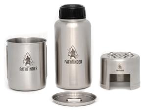 Pathfinder School Pathfinder RVS Drinkfles Kookset met beker en stove