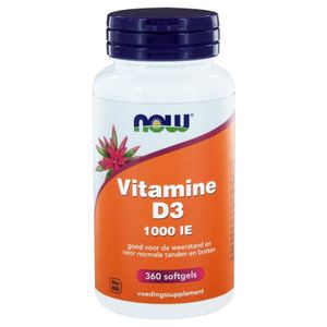 NOW Vitamine D3 1000IE (360 softgels)