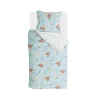 WALRA Dekbedovertrek Red Roses Blauw 155 x 220 cm