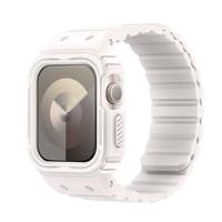 Apple Watch Series 9/8/SE (2022)/7/SE/6/5/4/3/2/1 Dux Ducis OA One-piece Bandje met Case - 45mm/44mm/42mm - Starlight