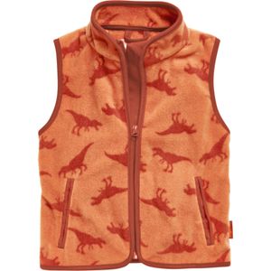 Playshoes fleece vestje dino's geel Maat