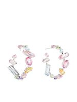 Swarovski boucles d'oreilles Gema serties de cristaux - Multicolore