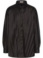 Valentino Garavani chemise plissée à manches longues - Noir - thumbnail