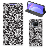 Xiaomi Mi 10T Lite Smart Cover Black Flowers - thumbnail