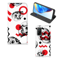 Mobiel BookCase Xiaomi Mi 10T | 10T Pro Skull Red