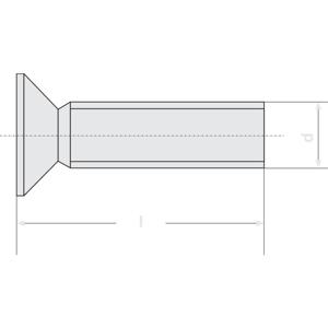 TOOLCRAFT M2,5*12 D965-4.8-A2K 194778 Verzonken schroeven M2.5 12 mm Sleuf DIN 965 Staal Verzinkt 100 stuk(s)