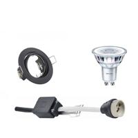 Philips - Led Spot Set - Corepro 840 36d - Gu10 Fitting - Inbouw Rond - Mat Zwart - 4.6w - Natuurlijk Wit 4000k -