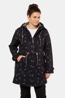 Ulla Popken Softshell jas, lang model, waterafstotend, fleecevoering - Grote Maten