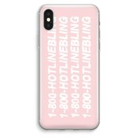 Hotline bling pink: iPhone XS Max Transparant Hoesje