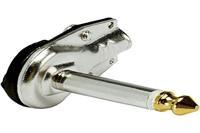 Hicon HI-J63MA05 jack connector 6,35 mm stekker, gebogen aantal polen (num): 2 zwart 1st.