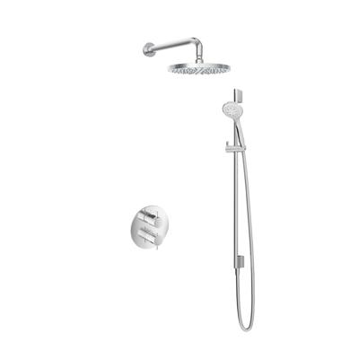 Hotbath Get Together doucheset met 2-weg-omstel met 3 standen-handdouche, 25 cm hoofddouche, glijstang, chroom Hotbath Get Together doucheset met 2-weg-omstel met 3 standen-handdouche, 25 cm hoofddouche, glijstang, chroom