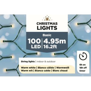 Kerstlichtsnoer - LED - warm wit - 525 cm - buiten - 100 lampjes - boomverlichting