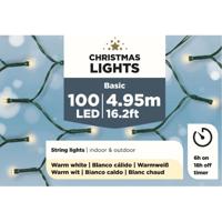 Kerstlichtsnoer - LED - warm wit - 525 cm - buiten - 100 lampjes - boomverlichting