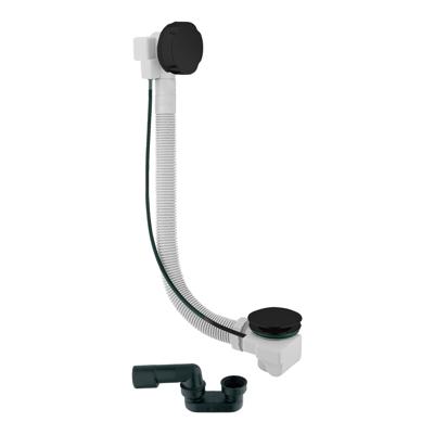 Badoverloop Lagoo Garda met Clickplug en Sifon Messing Mat Zwart Badoverloop Lagoo Garda met Clickplug en Sifon Messing Mat Zwart