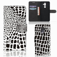 Nokia 7 Plus Telefoonhoesje met Pasjes Slangenprint