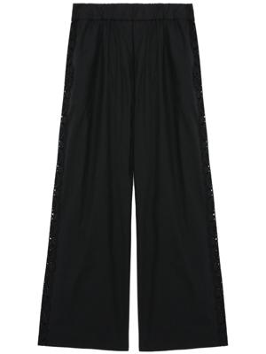 Sea Broek met borduurwerk - Zwart