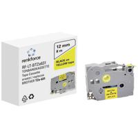 Labeltape Renkforce RF-LT-BTZe631 Compatibel vervangt Brother TZe-631 12 mm Tapekleur: Geel Tekstkleur: Zwart 8 m