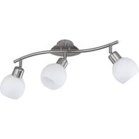 Led Plafondspot - Trion Frudo - 12w - E14 Fitting - Warm Wit 3000k - 3-lichts - Rond - Mat Nikkel - Aluminium