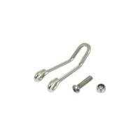 Busch & Muller Koplamphaak zilver RVS lang 60/18mm - thumbnail