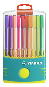 Viltstift STABILO Pen 68 ColorParade turquoise etui ÃƒÆ’ 20 kleuren