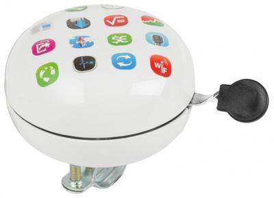 M-Wave Fietsbel ding-dong Apps 80 mm wit