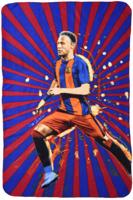 Super Star fleecedeken Neymar Junior 100 x 140 cm blauw/rood