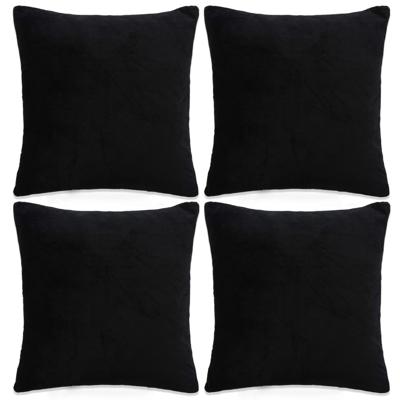 vidaXL Kussenhoezen 4 st 80x80 cm stof zwart vidaXL Kussenhoezen 4 st 80x80 cm stof zwart
