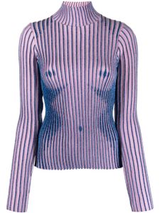 Jean Paul Gaultier pull The Body Morphing en maille - Rose