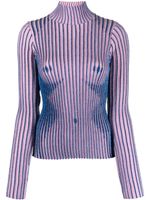 Jean Paul Gaultier pull The Body Morphing en maille - Rose