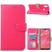 Huawei Y7 2019 Hoesje Roze met Pasjeshouder