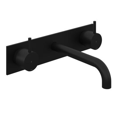 Hotbath Cobber inbouw wastafelkraan 18cm met plaat zwart mat Hotbath Cobber inbouw wastafelkraan 18cm met plaat zwart mat