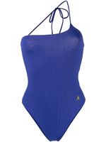 The Attico maillot de bain nervuré à une épaule - Bleu