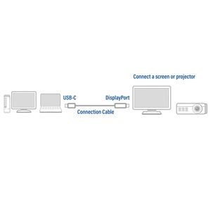 ACT AC7035 USB-C naar DisplayPort kabel 1,8 meter