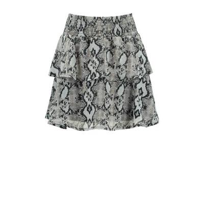 CoolCat Junior rok Ruby met slangenprint beige/zwart