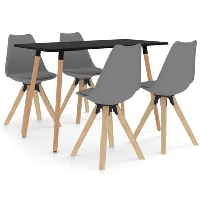 vidaXL 5-delige Eethoek grijs vidaXL 5-delige Eethoek grijs