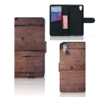 Sony Xperia X Book Style Case Old Wood