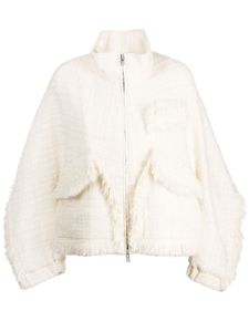 Goen.J veste bomber en tweed à col montant - Blanc