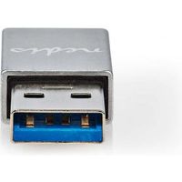 USB-Adapter | USB 3.2 Gen 1 | USB-A Male | USB Type-C© Female | Vernikkeld | Recht | Metaal | Zwar