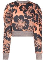 Vivienne Westwood sweat en coton Aramis à fleurs - Orange - thumbnail