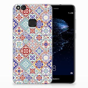 Huawei P10 Lite TPU Siliconen Hoesje Tiles Color