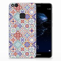 Huawei P10 Lite TPU Siliconen Hoesje Tiles Color