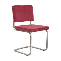 Zuiver Ridge Rib brushed stoel red
