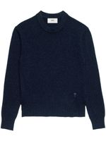 AMI Paris pull en cachemire à logo brodé - Bleu