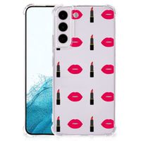 Samsung Galaxy S22 Plus Doorzichtige Silicone Hoesje Lipstick Kiss